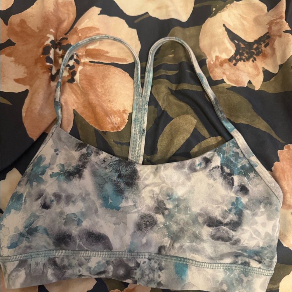 Lululemon Athletica Blue Floral Sports Bra